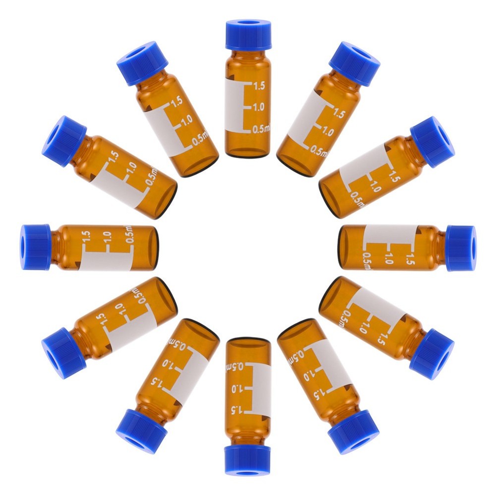 100 Pcs Small Plastic Vials Sample for Lab Chromatography Sampling