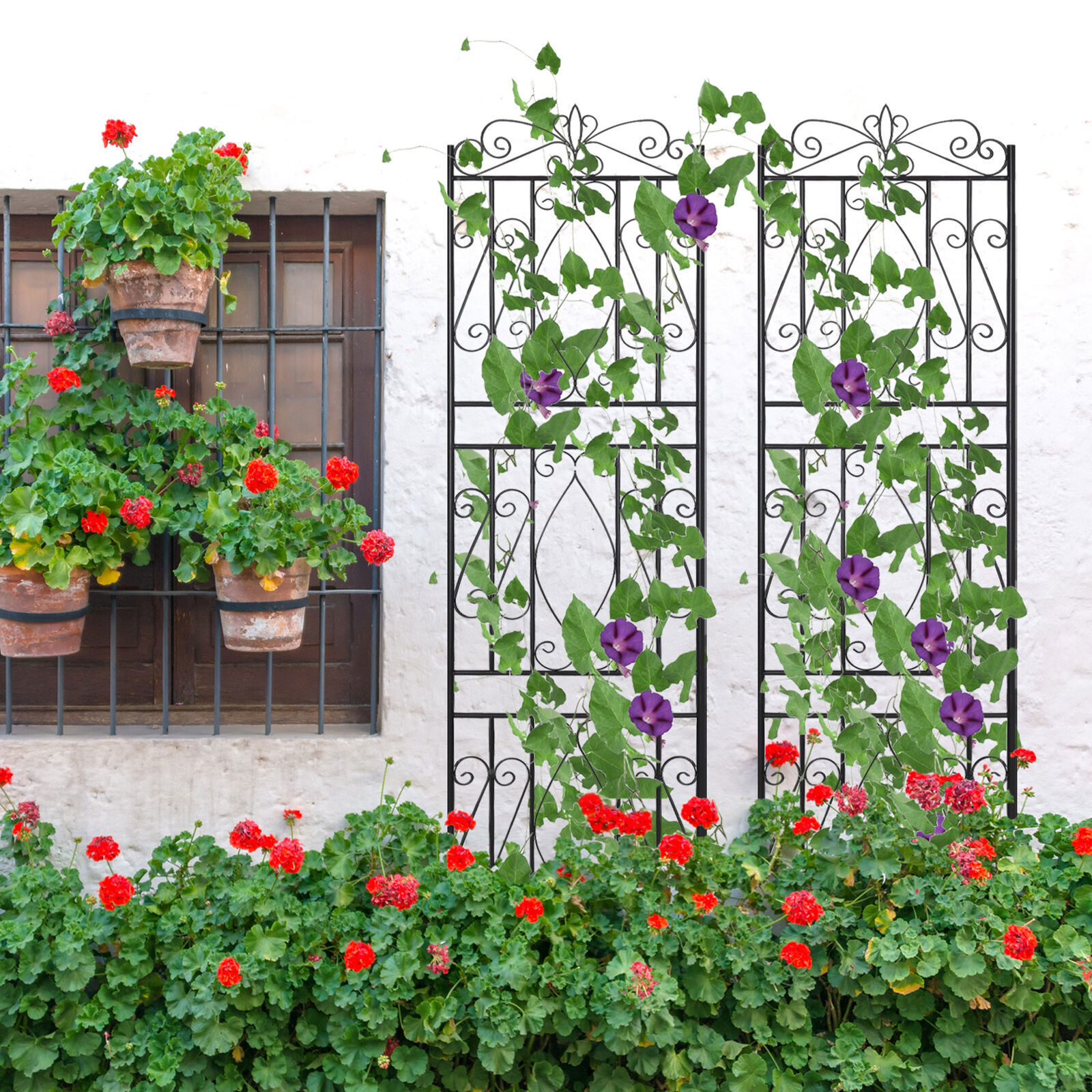 Extra Tall Garden Trellis Flower Climbing Plant&Vines Fence Outdoor Wire Fencing