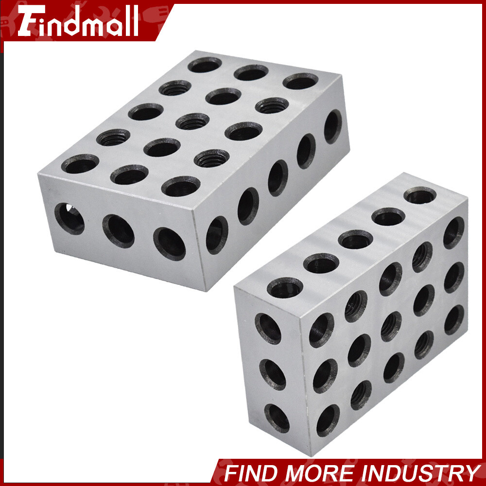 2 Matched Pair 2-4-6 Blocks 23 Holes .0002" Machinist Precision 246 Jig 2 4 6