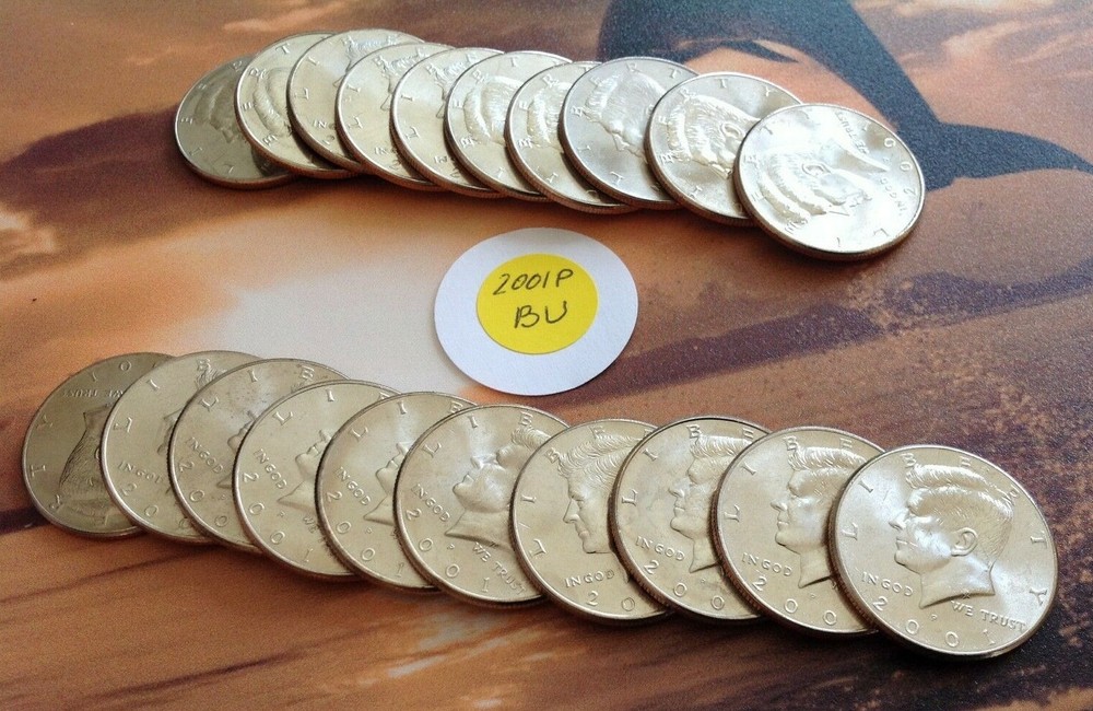 2001 P Kennedy Half Dollar Roll BU UNC - 20 Coins Uncirculated