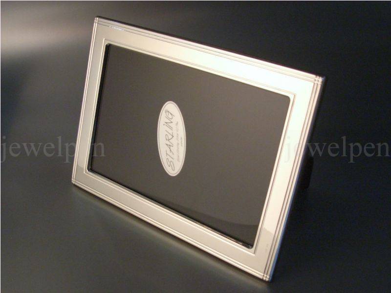 Picture Frame Bauhaus Solid 925 Sterling Silver Mahogany Back(V2)