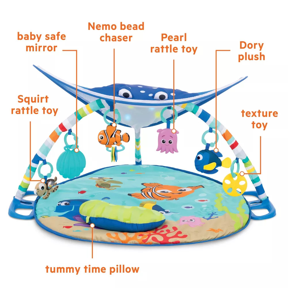 Disney Baby Finding Nemo Mr. Ray Ocean Lights Activity Gym