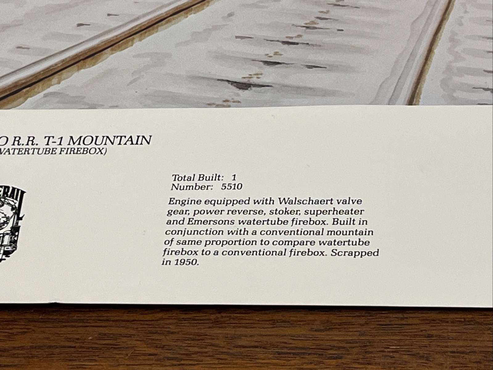 B&O Baltimore & Ohio Railroad R.R. T-1 Mountain Poster Print 25" x 18"