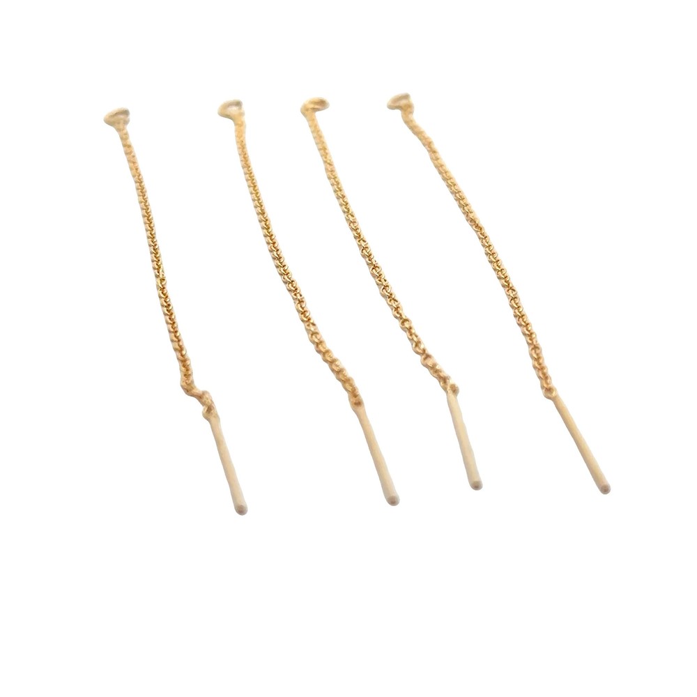 14K Gold Filled Threader Cable Chain with Ring (80mm) - 2 pcs