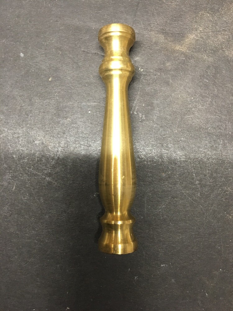 SOLID BRASS TURNED NECK / SPINDLE 4 1/8” Ht., THREADED 1 /8 IPS UNF BRASS