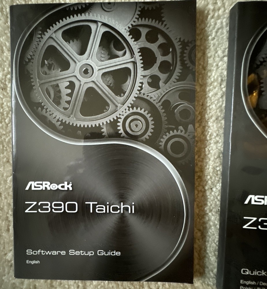 ASRock Z390 Taichi Motherboard Quick Installation Guide Software Setup Intel