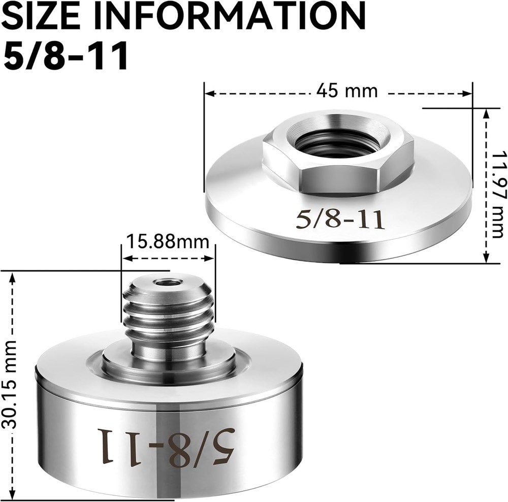 Dreyoo Grinder Lock to 5/8''-11 Thread, Compatible with XLOCK Angle Grinder...