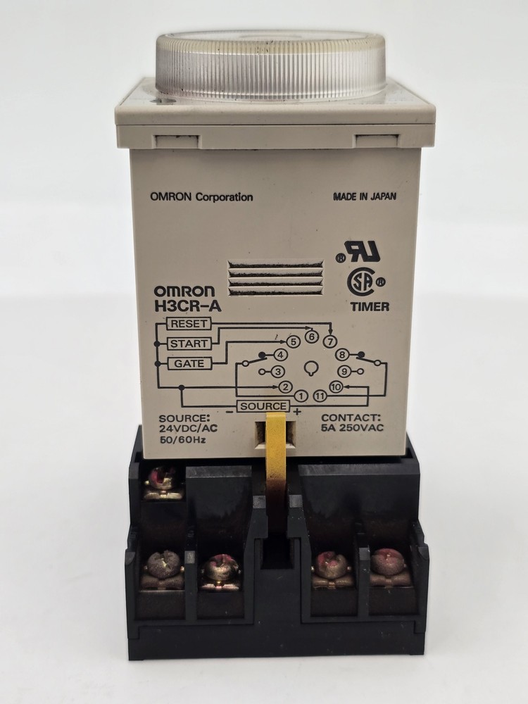 Omron H3CR-A 24VDC Solid State Multifunctonal Timer Contact 5A 250V 2-M4X30 Base