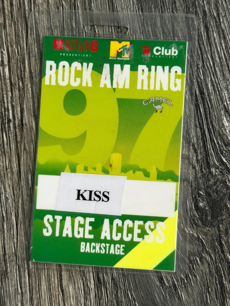 KISS Laminate Pass Reunion Tour Rock Am Ring Concert Vintage Kiss Memorabilia