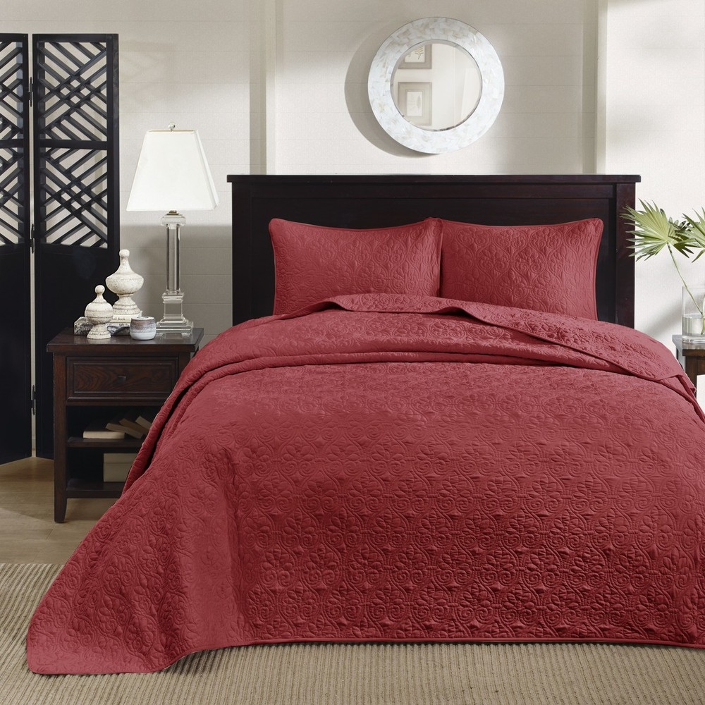Reversible Bedspread Set with Antimicrobial Cotton Quilted Bedding