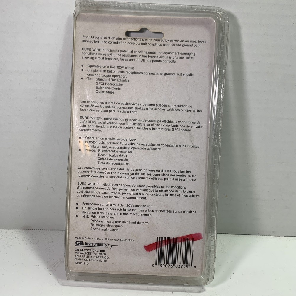 GB GRT-800 Electrical Sure Wire Branch Circuit Analyzer