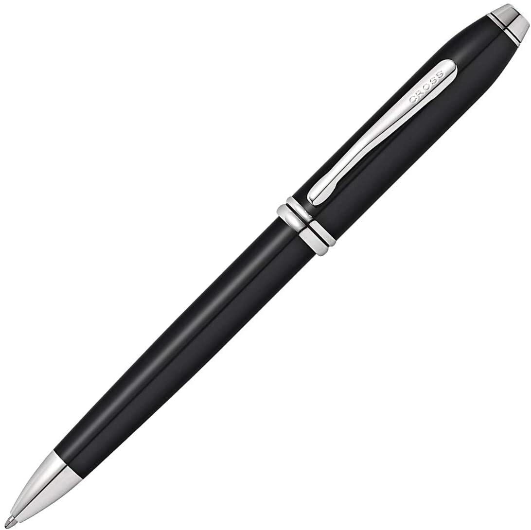 CROSS TOWNSEND BLACK BALL PEN WITH RHODIUM-PLATED APPOINTMENTS (AT0042-4)