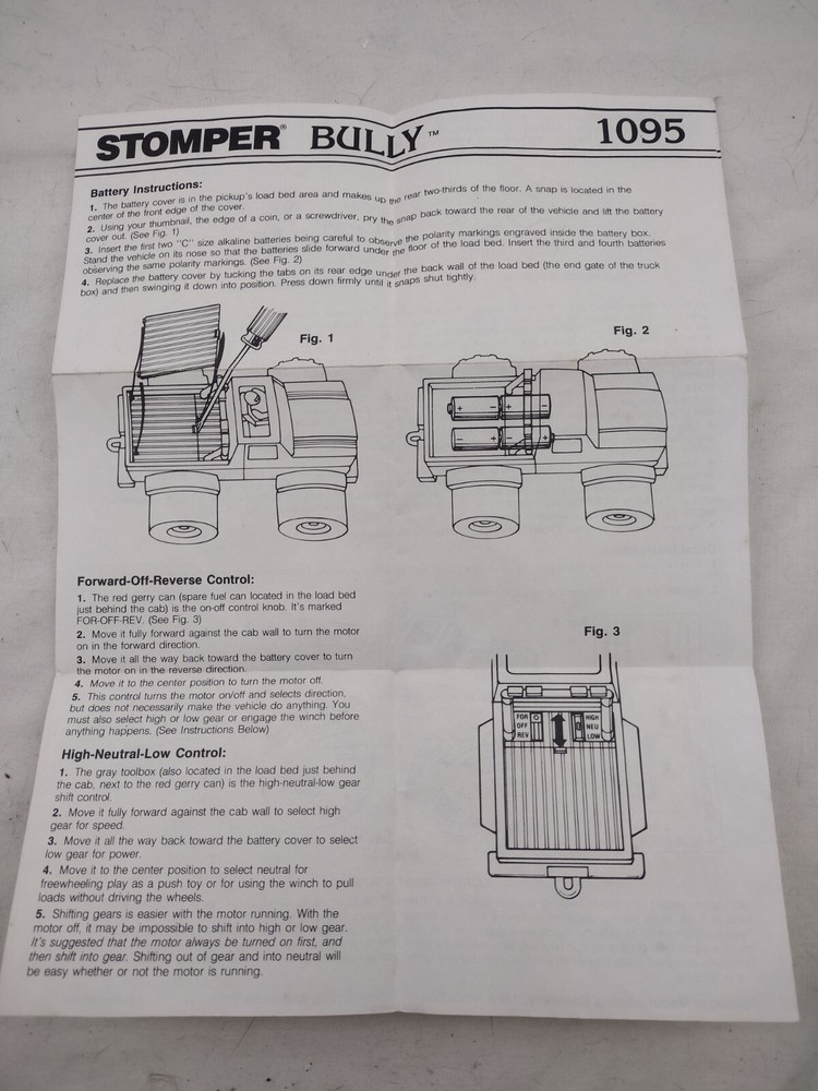 SCHAPER STOMPER ORIGINAL INSTRUCTIONS