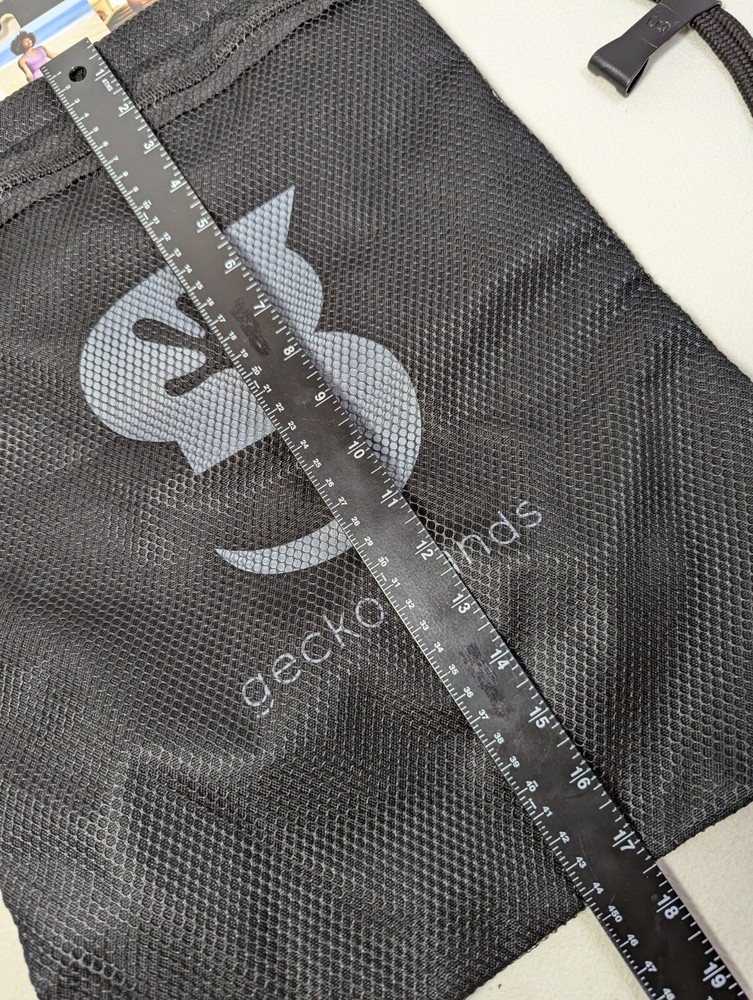 Geckobrands Limitless Black Drawstring Bag Backpack Cinch Closure