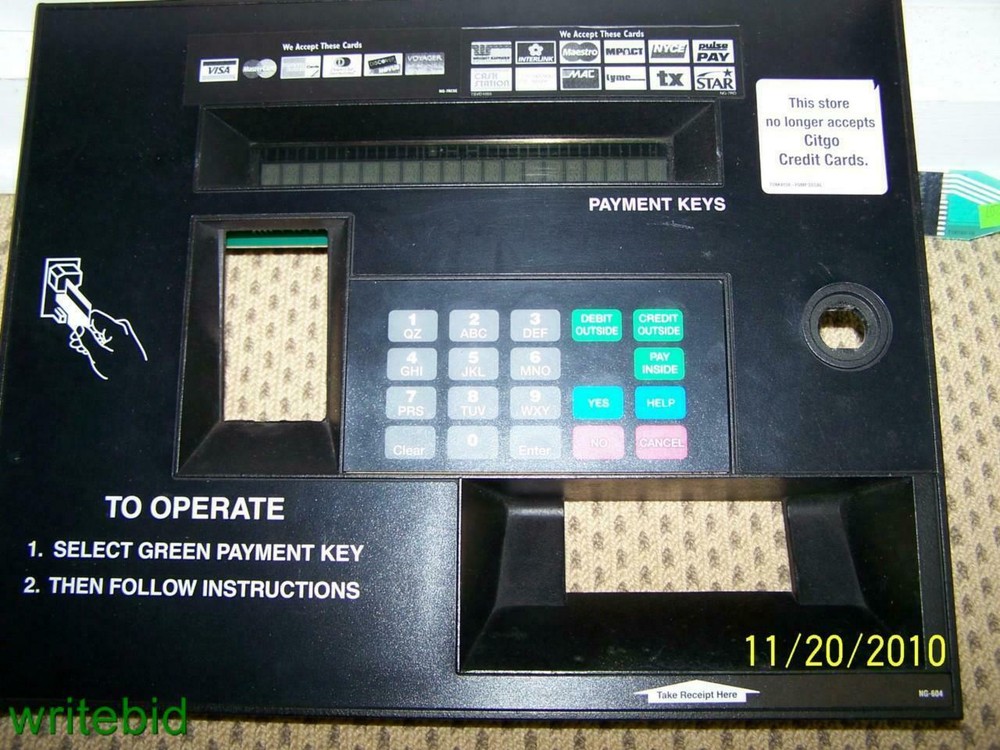 Esco GAS PUMP Keypad Assembly & Display. Credit Card