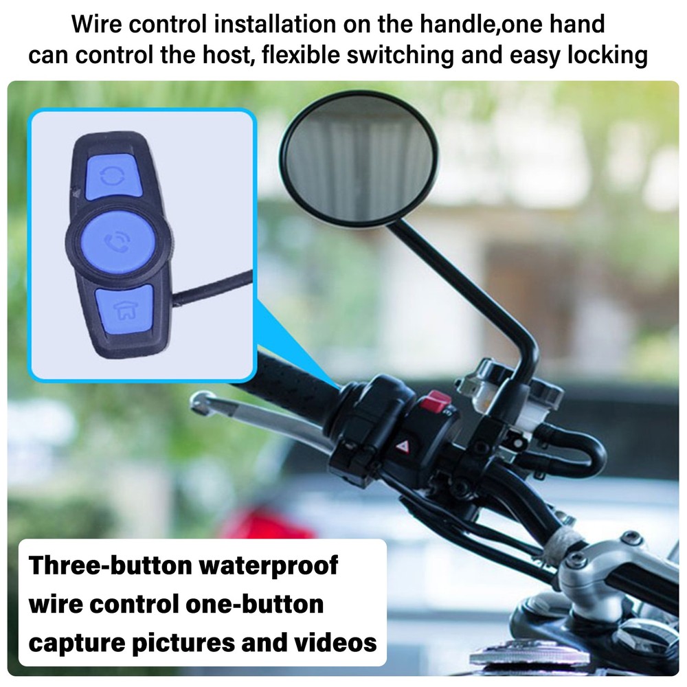 7Inch Motorcycle Navigation GPS Wireless Carplay Android Touch Screen +TPMS +CAM