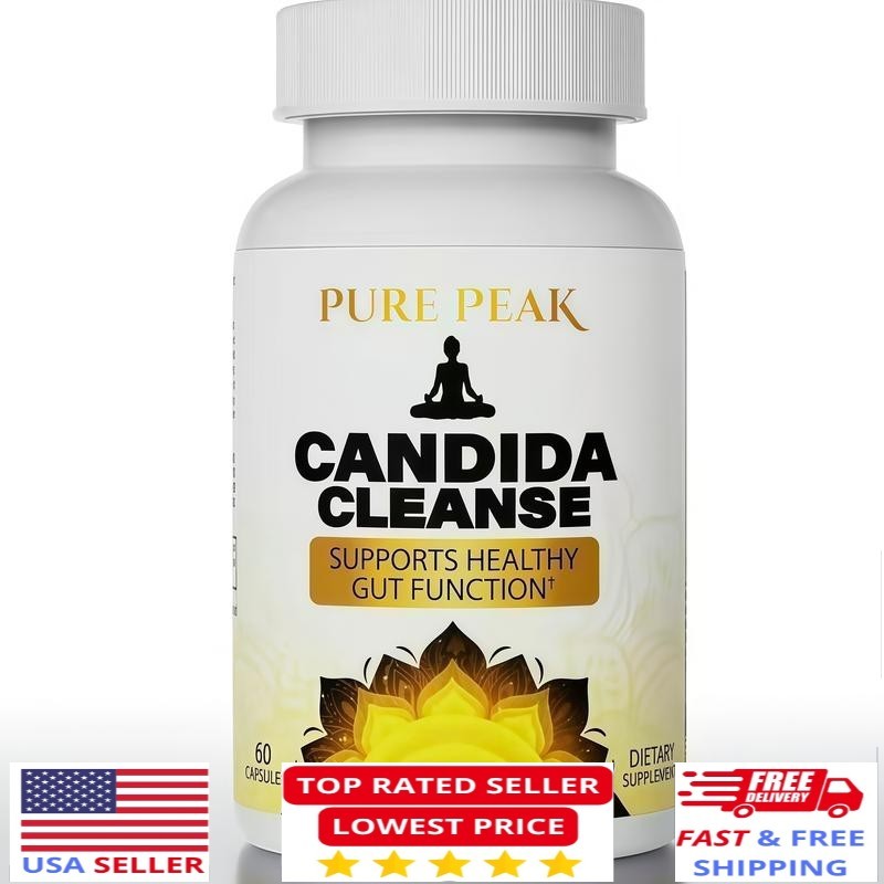 Candida Cleanse - Gut and Colon Support for healthy digestive function 60 caps