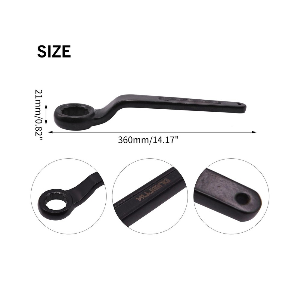 RUIAN 36mm Wrench Offset Single Head Box End Ring Type Impact Hand Tool