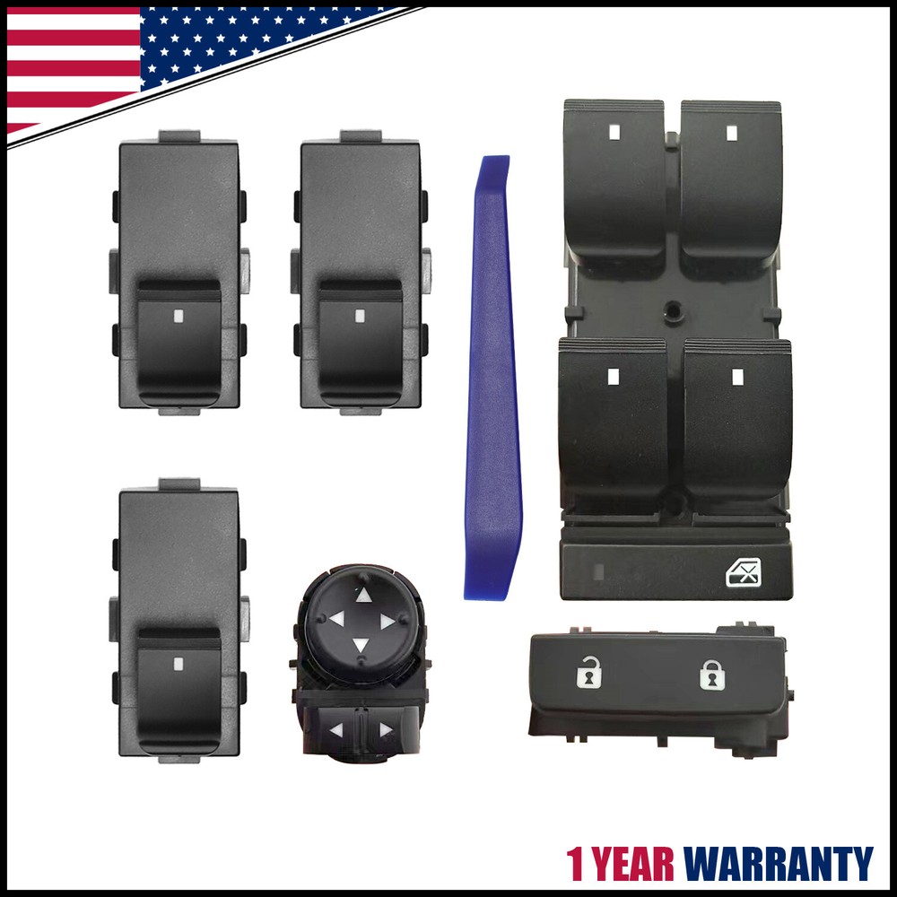 Driver+Passenger Window Control+Mirror+Door Lock Switch For 2007-2013 Chevy GMC