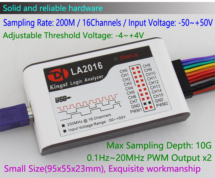 New Kingst LA1010 LA2016 16CH USB Logic Analyzer MCU ARM FPGA Debug Tool