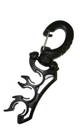 Dual Hose Holder W/Clip Black