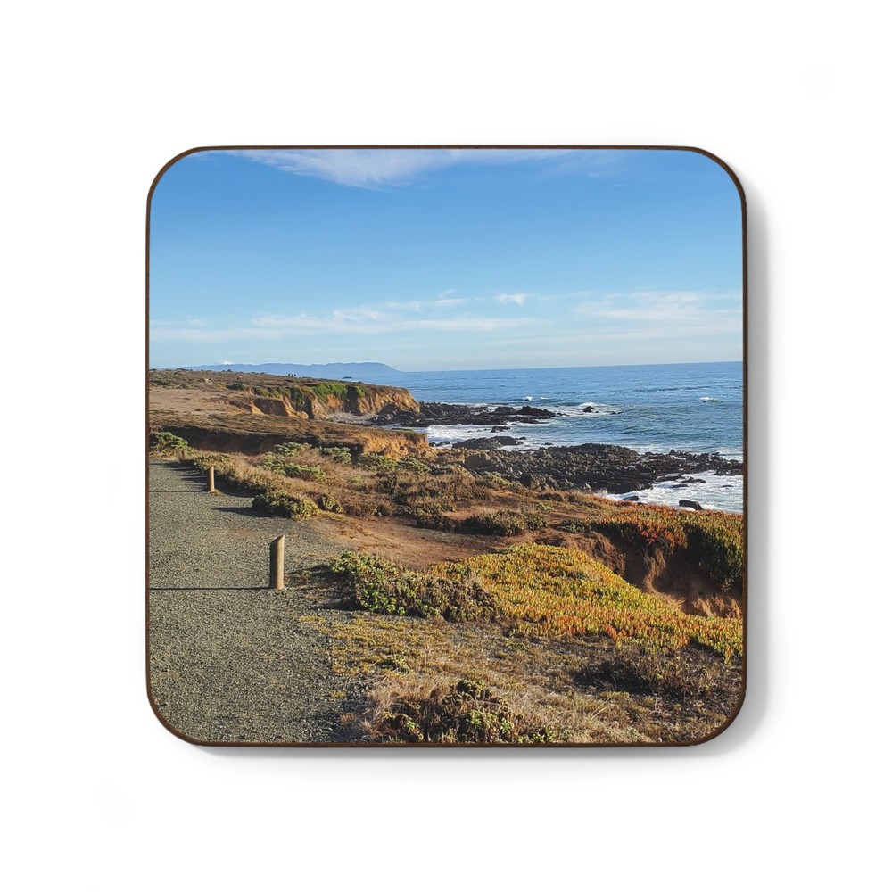 Coastal Cliff Path Coaster hardboard back coaster