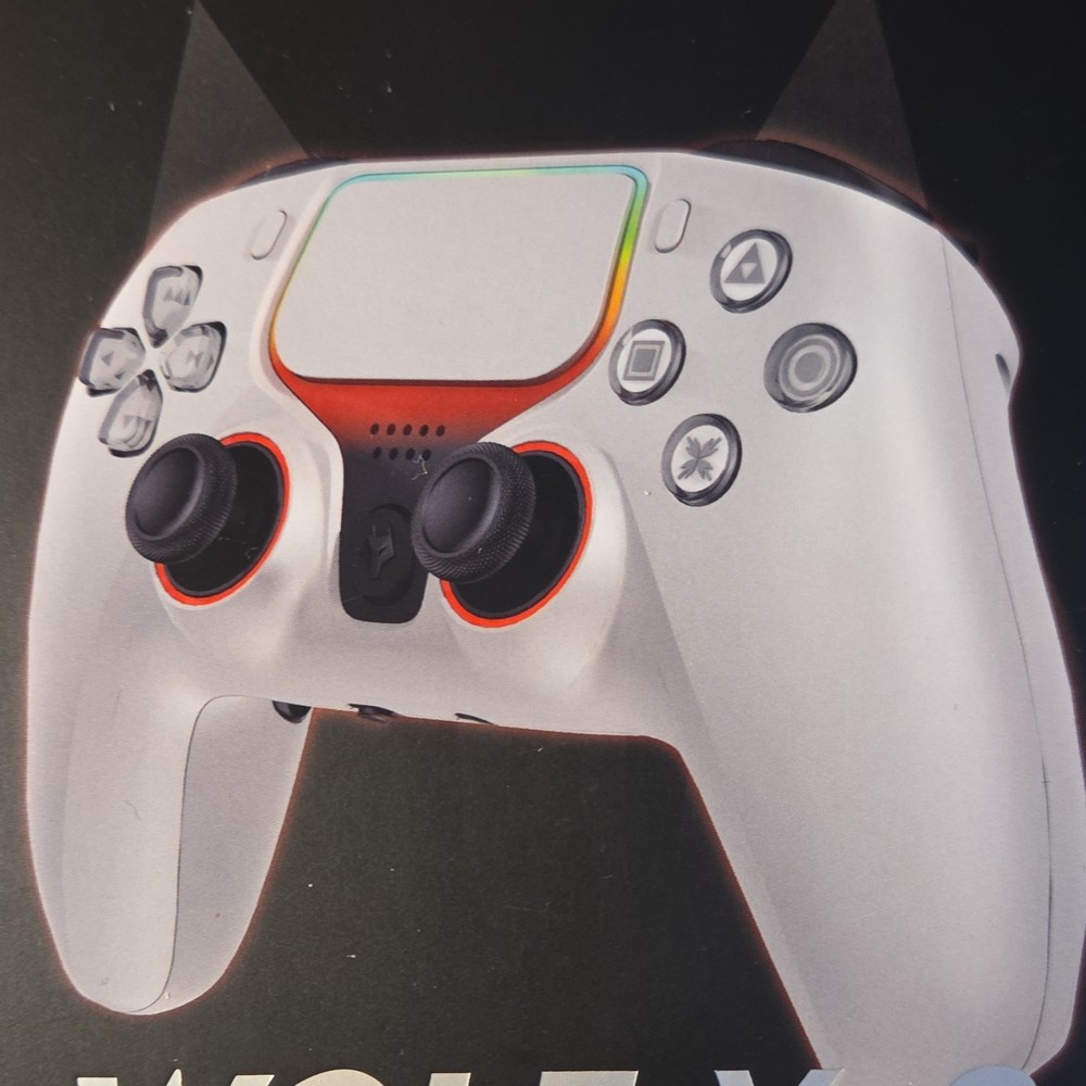 White Wireless Controller with Speaker, Track Pad for PlayStation 5