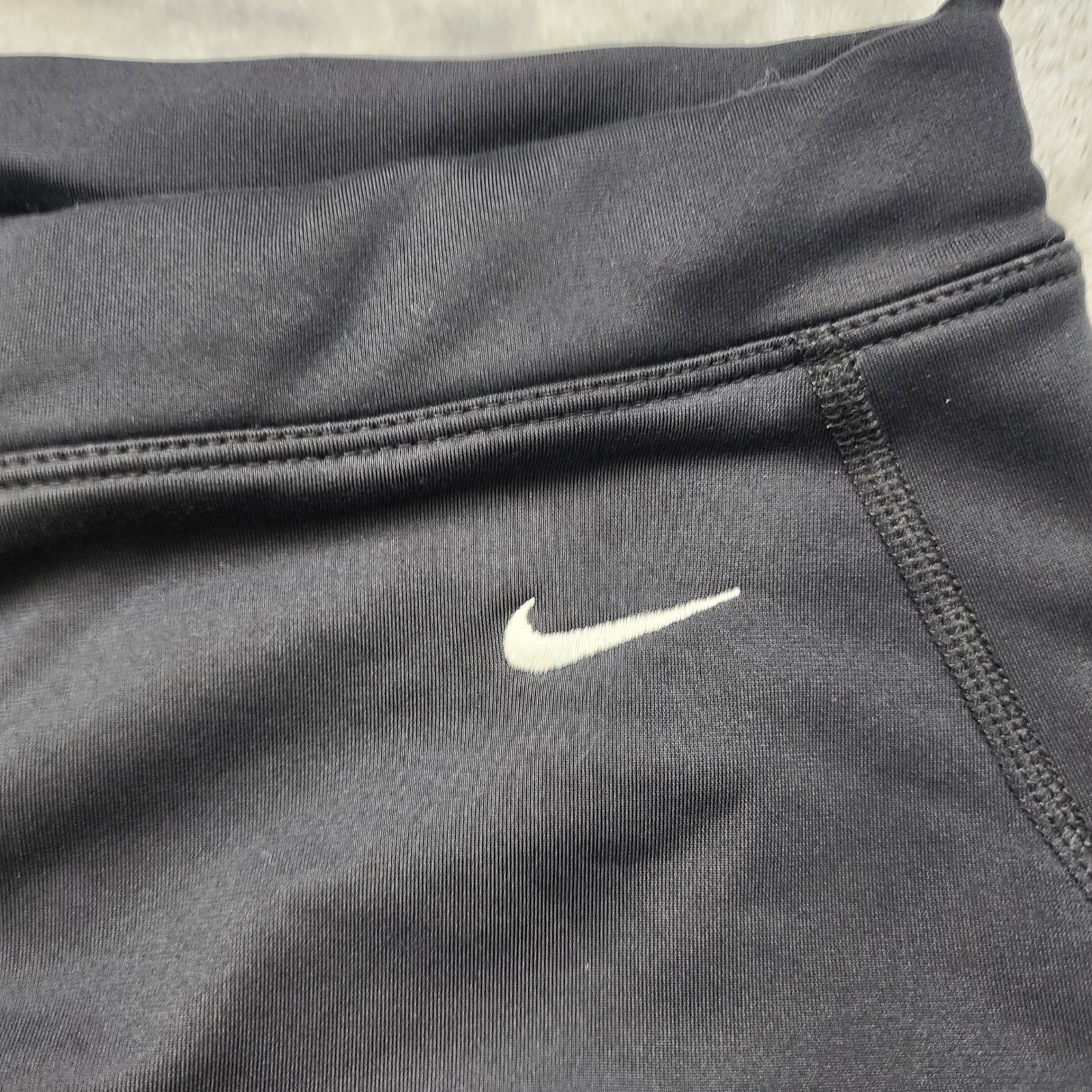 Nike Pants Womens L Black Dri-Fit Straight Leg Yoga Lined Workout Athletic Gym