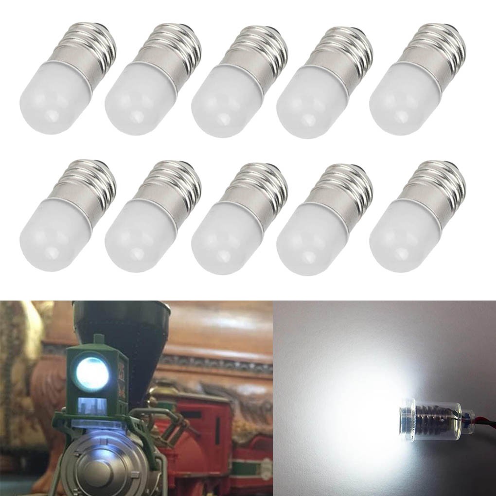 Bright White 432 LED bulbs 18 volt light bulbs For Lionel American Flyer 10 pack