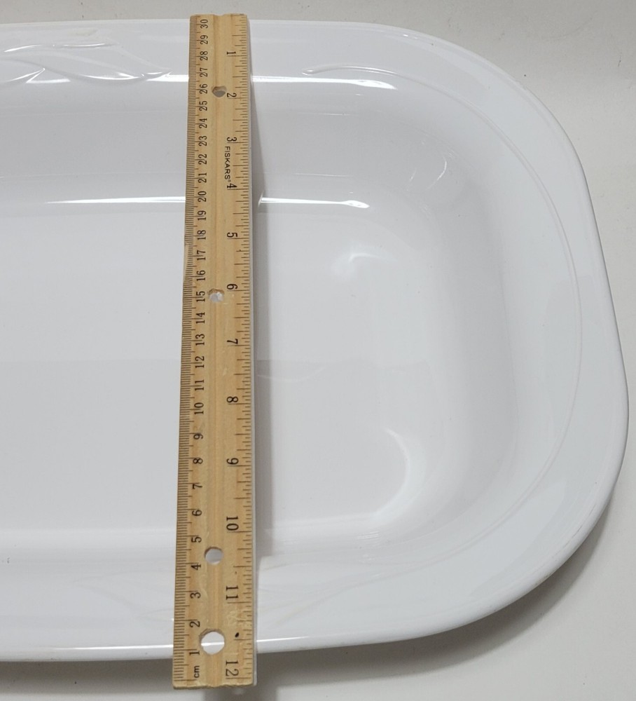 Corning Casual Elegance White Casserole Baking Serving Dish