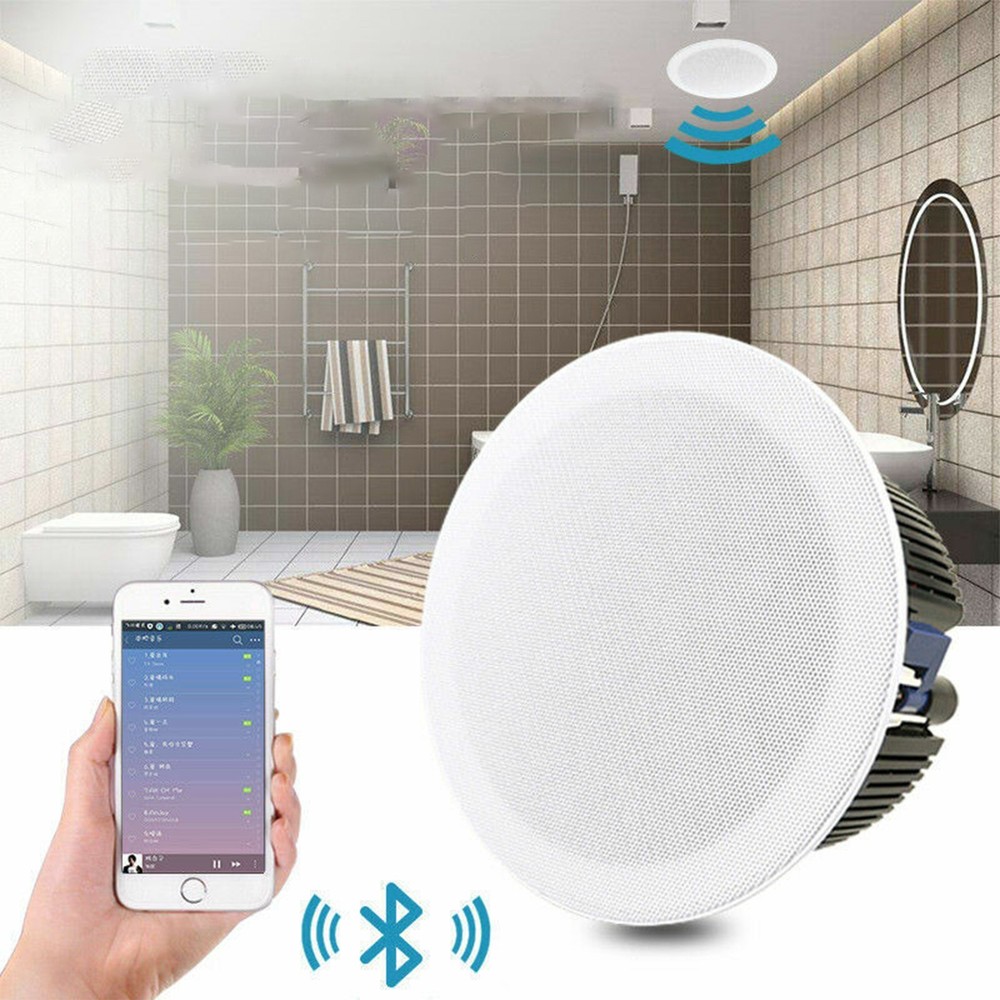 Active Ceiling Speaker Wireless Bluetooth Home Bathroom Ceiling Sub Speaker US