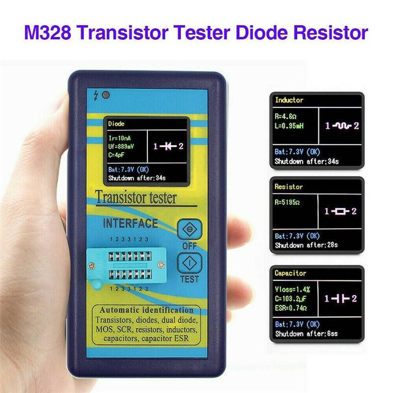 Digital Transistor Tester,M328 Multi-functional Capacitance Resistance Meter C#
