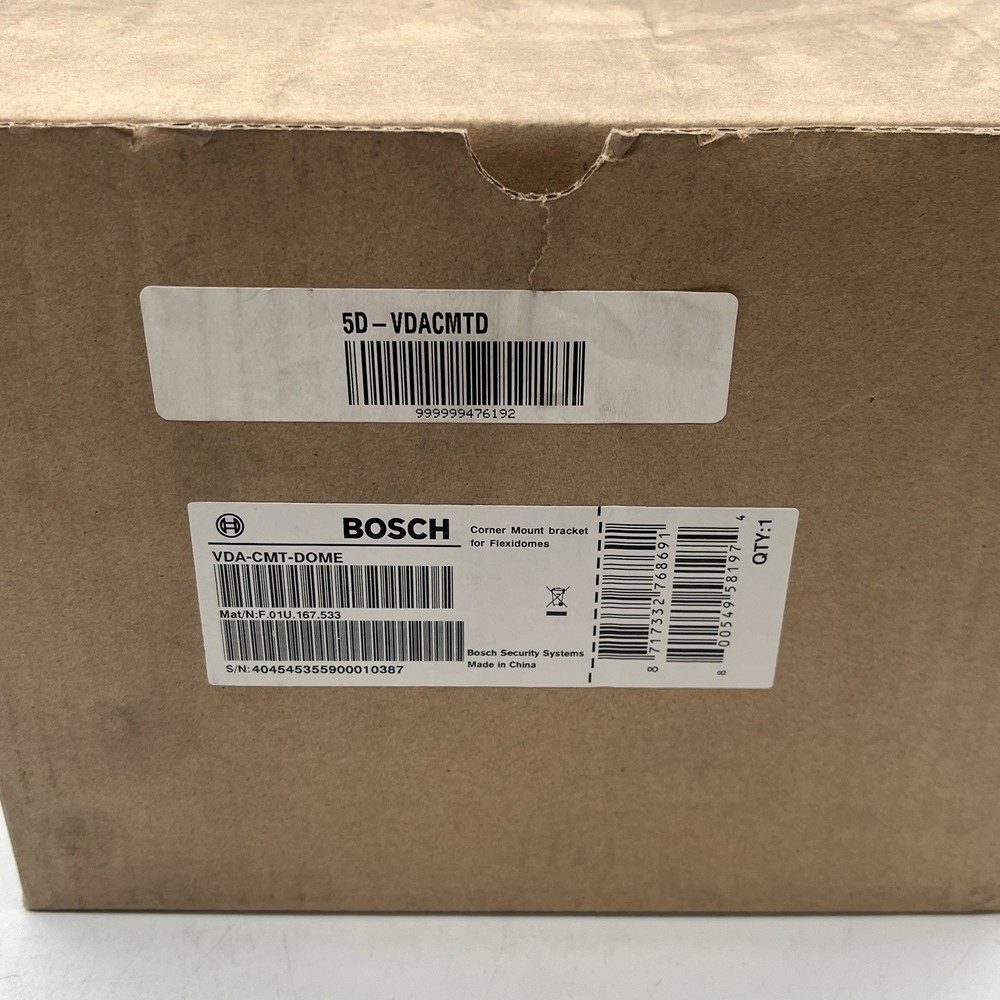 NEW!! Bosch Corner Mount Bracket for Flexidome Security Cameras - VDA-CMT-Dome