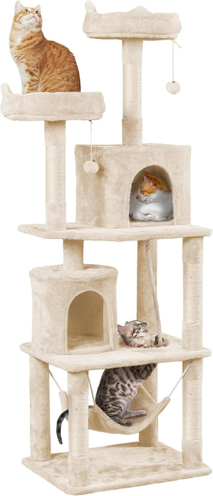 70.5" Cat Tower with Condo & Padded Perches - Multi-Level Climbing Tree