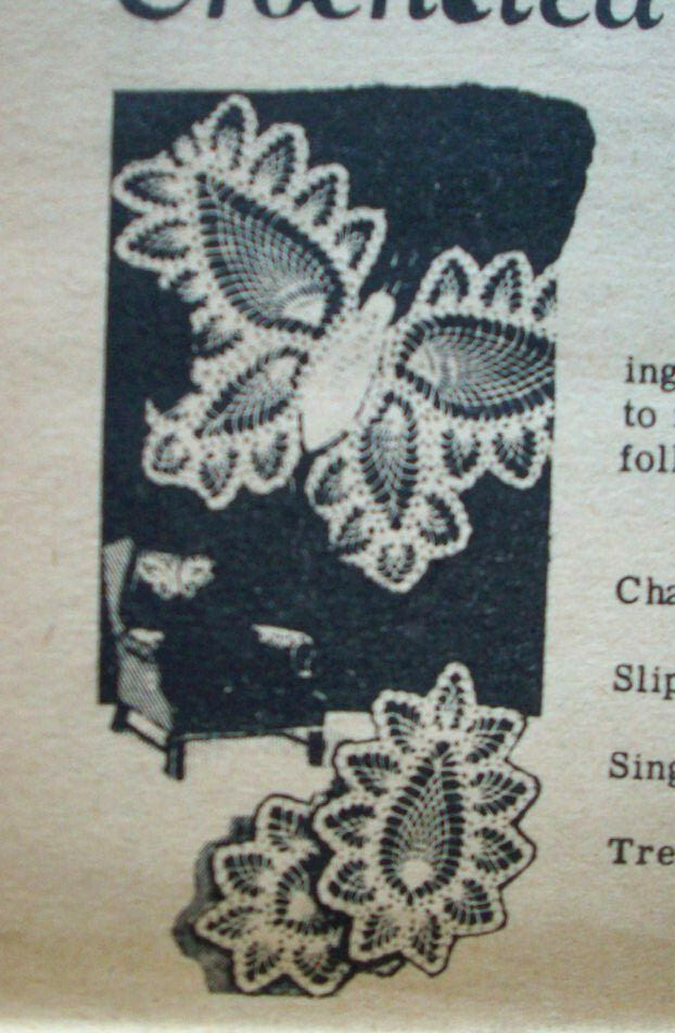 Pineapple Butterfly Chair set  Crochet Pattern 7170