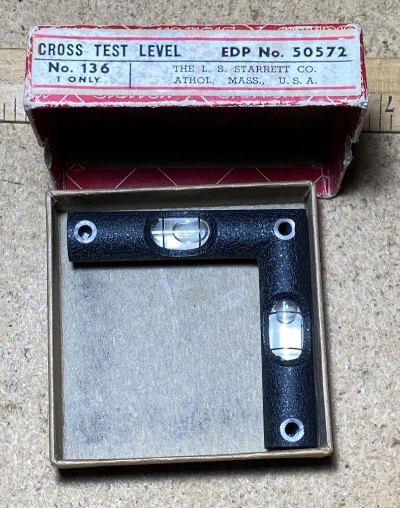 Starrett No. 136 Cross Test Level With Box