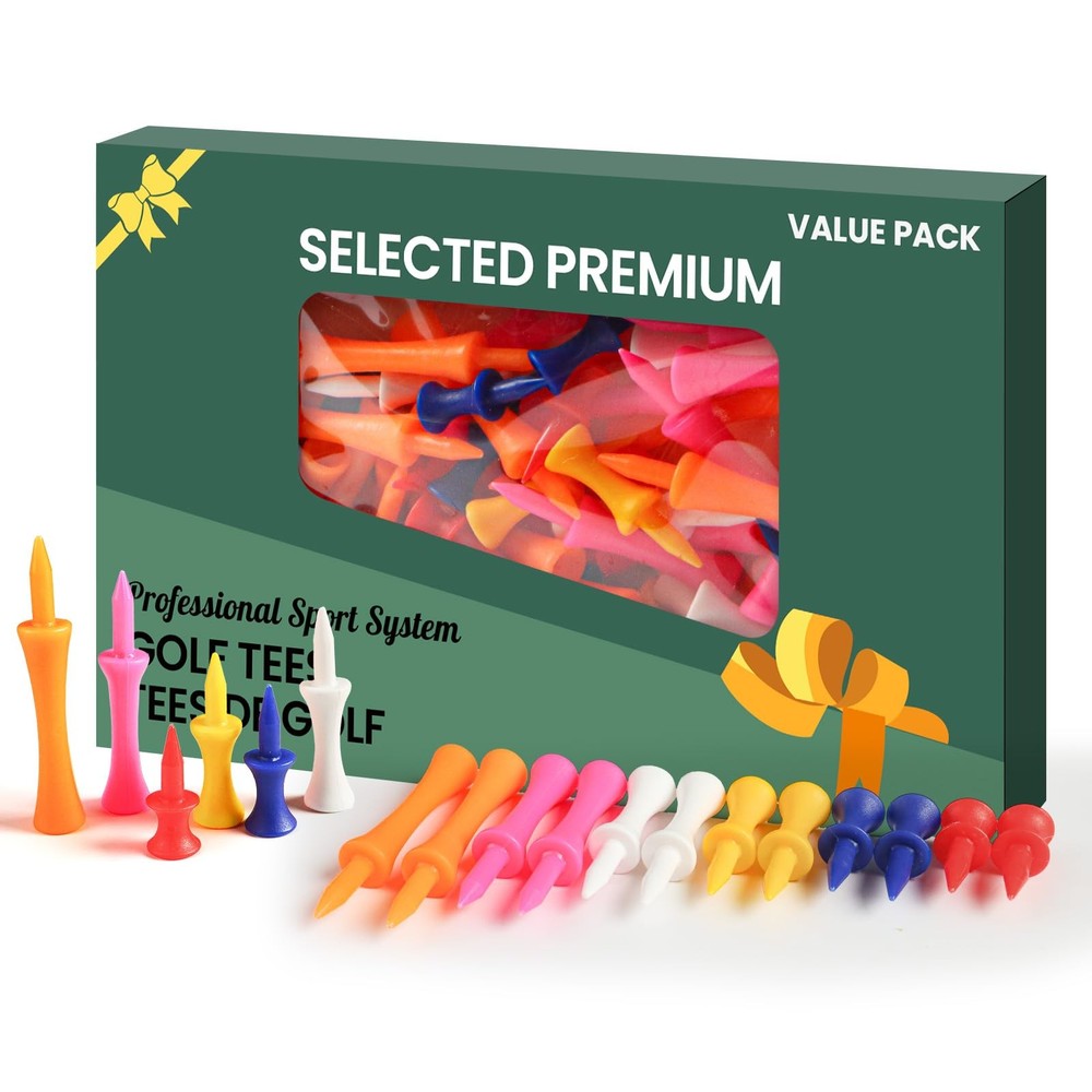 Plastic Golf Castle Tees Step Down Value 200 Count, Unbreakable Mixed or Same...