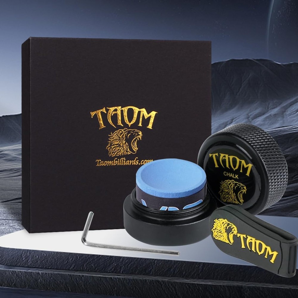 TAOM Upgrade Pool Chalk Holder Round Shaped Practical Tool Billiards Accessor...