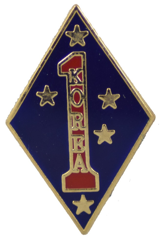 1ST MAR DIV KOREA HAT PIN
