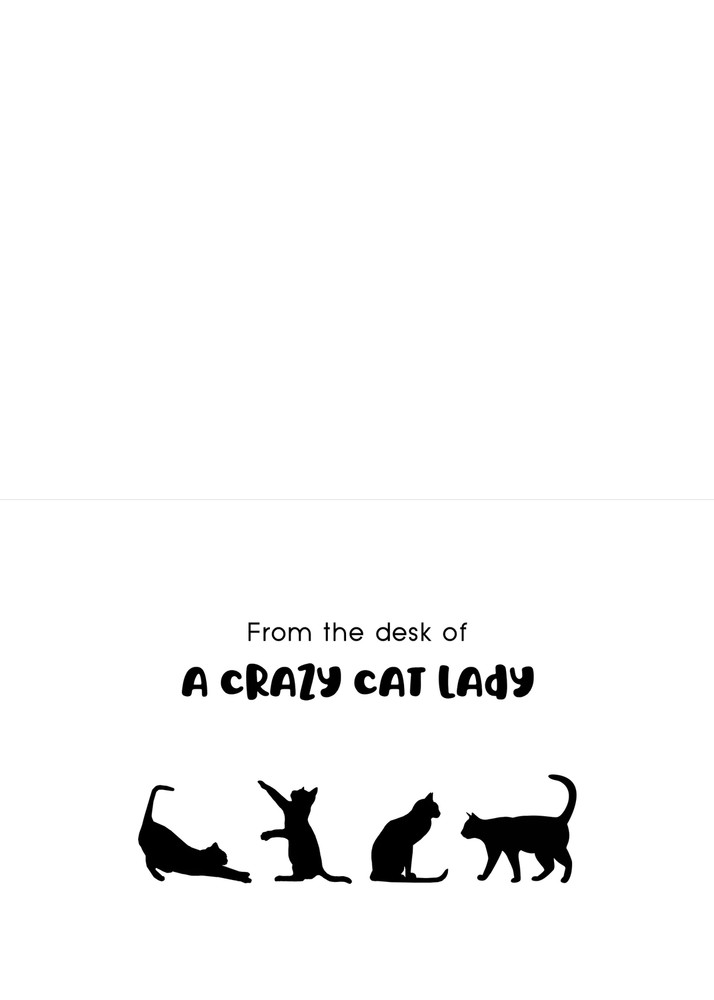 Crazy Cat Lady - 12 ct. Folded Notecards gift set