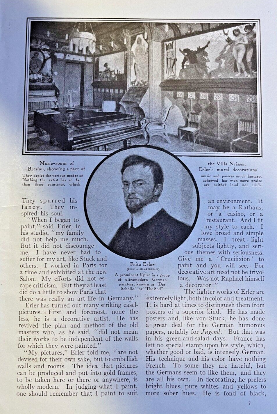 1913 Artist Fritz Erlin illustrated