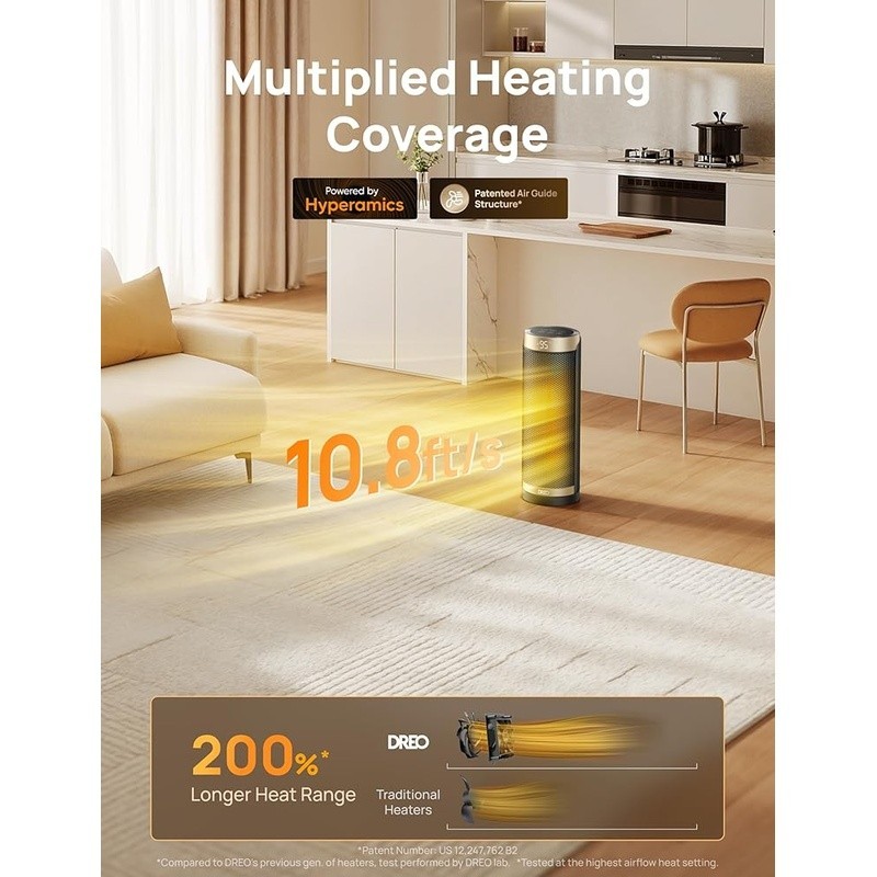 1500W Ceramic Tower Heater W/ Oscillation Timer Remote Control Energy Efficient
