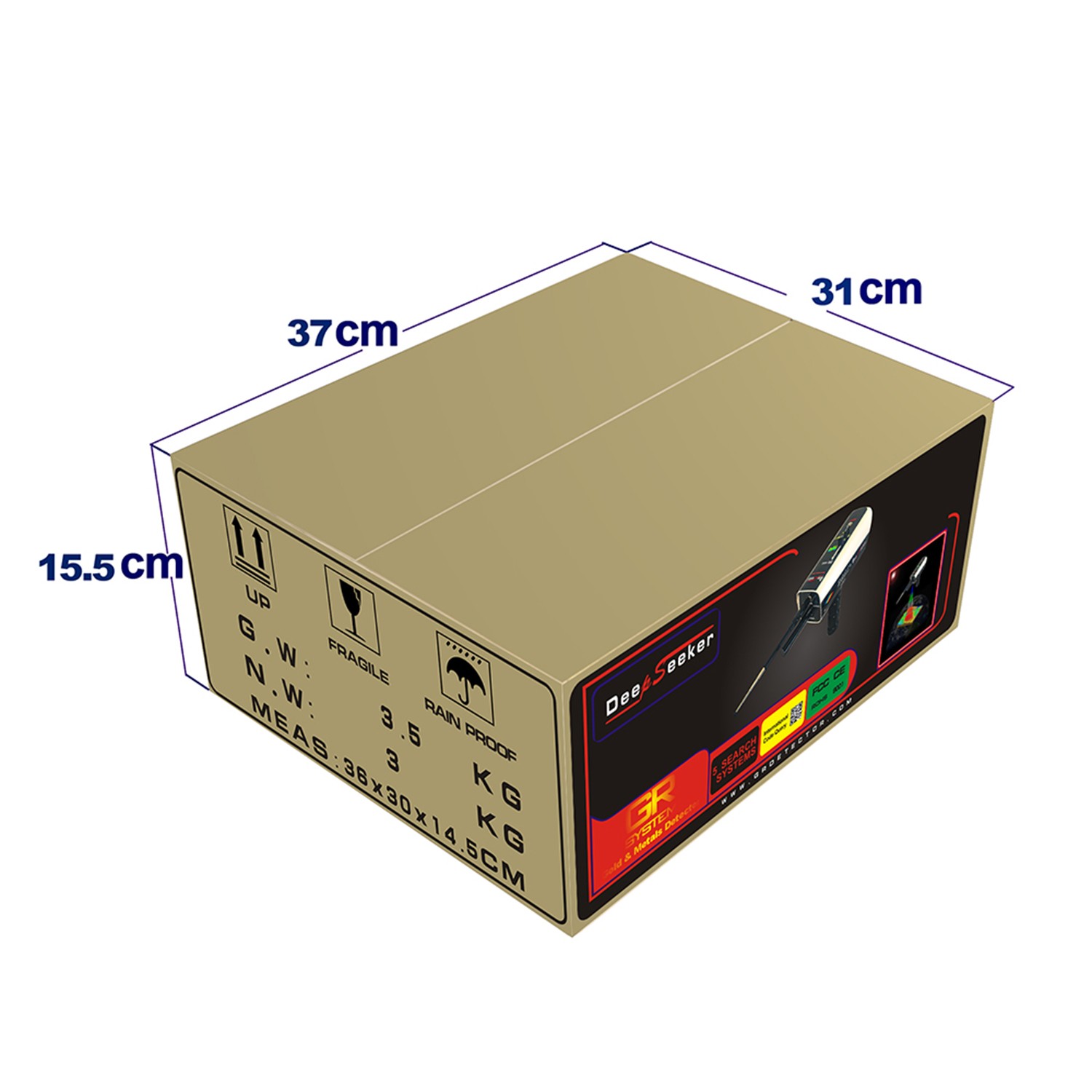 GR DeepSeeker Long Range 3D Laser Gold Metal Detector 5 Search Systems 3000M 50M