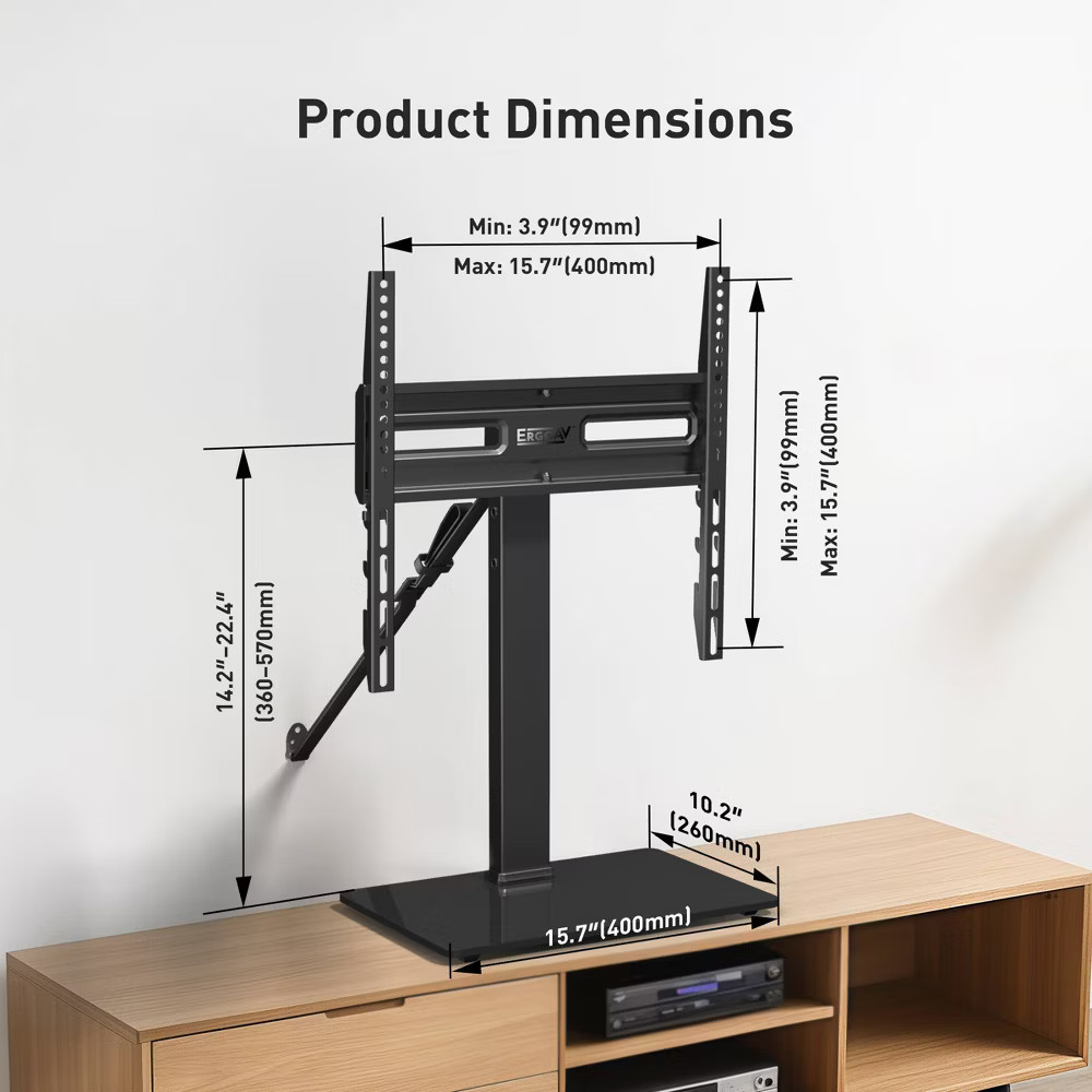 ErgoAV Tabletop TV Stand 32"- 65" TVs