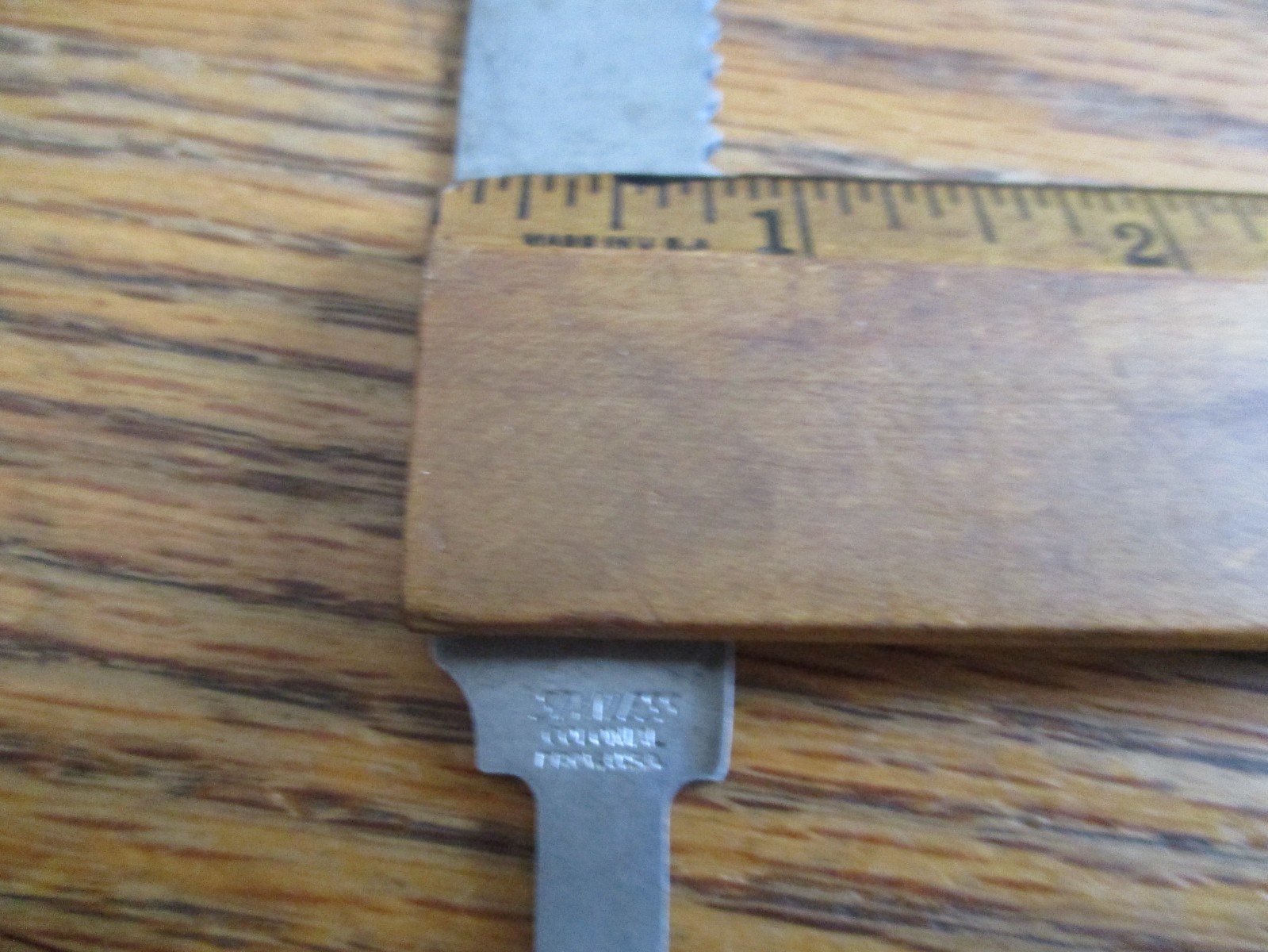 15 Stainless Steel Saw Back Knife Blade Blank Blank's NOS Colonial Knife USA