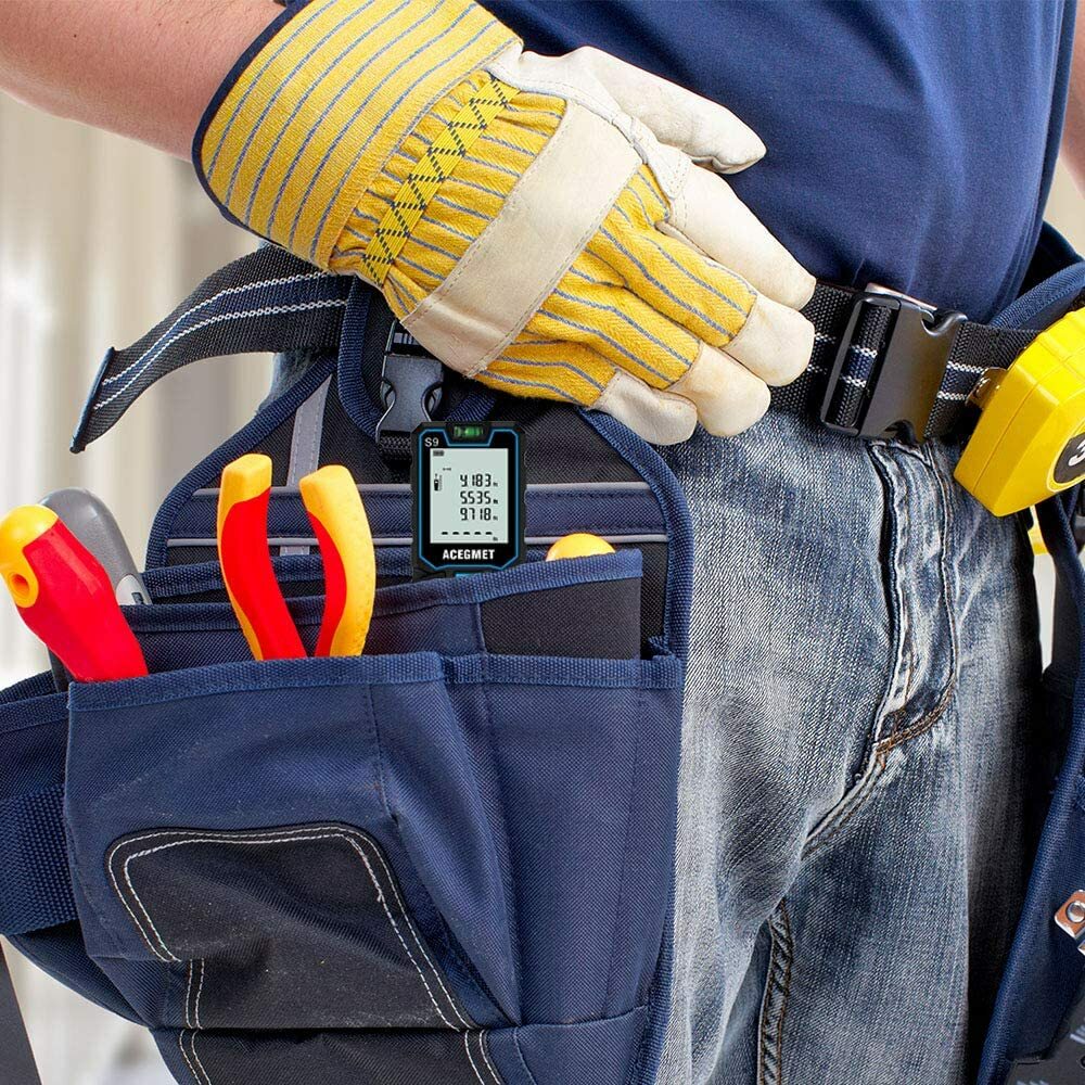 Laser Measuring Tape 229Ft M/In/Ft Backlit LCD with Mute Function