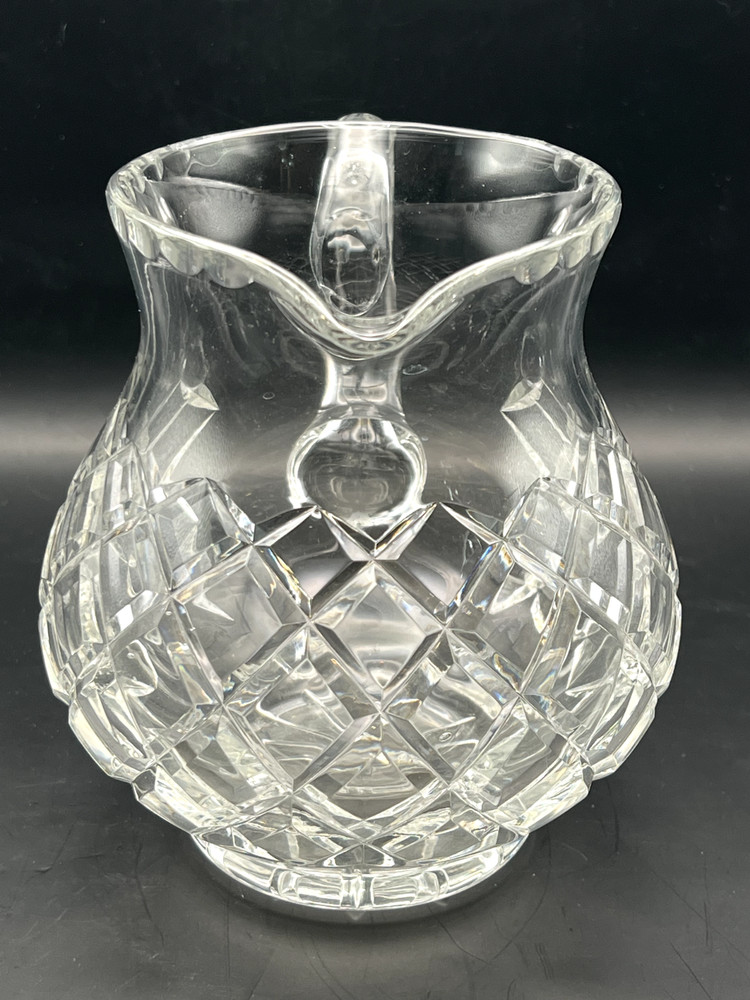 Vintage Lead Crystal Pitcher Diamond Pattern