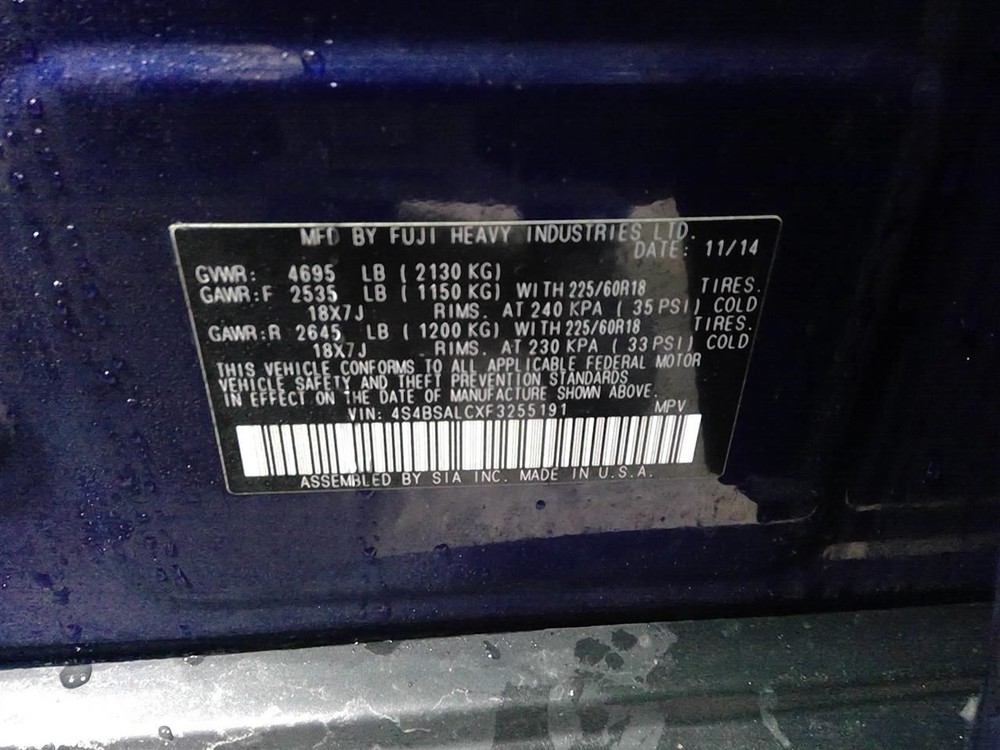 Blind Spot Module Radar Unit Fits 15 LEGACY 87611-AL00A