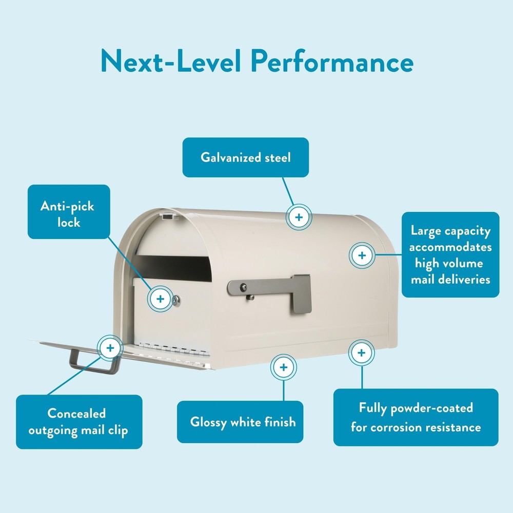 Reliant™ Secure, Locking USPS Approved Large, White