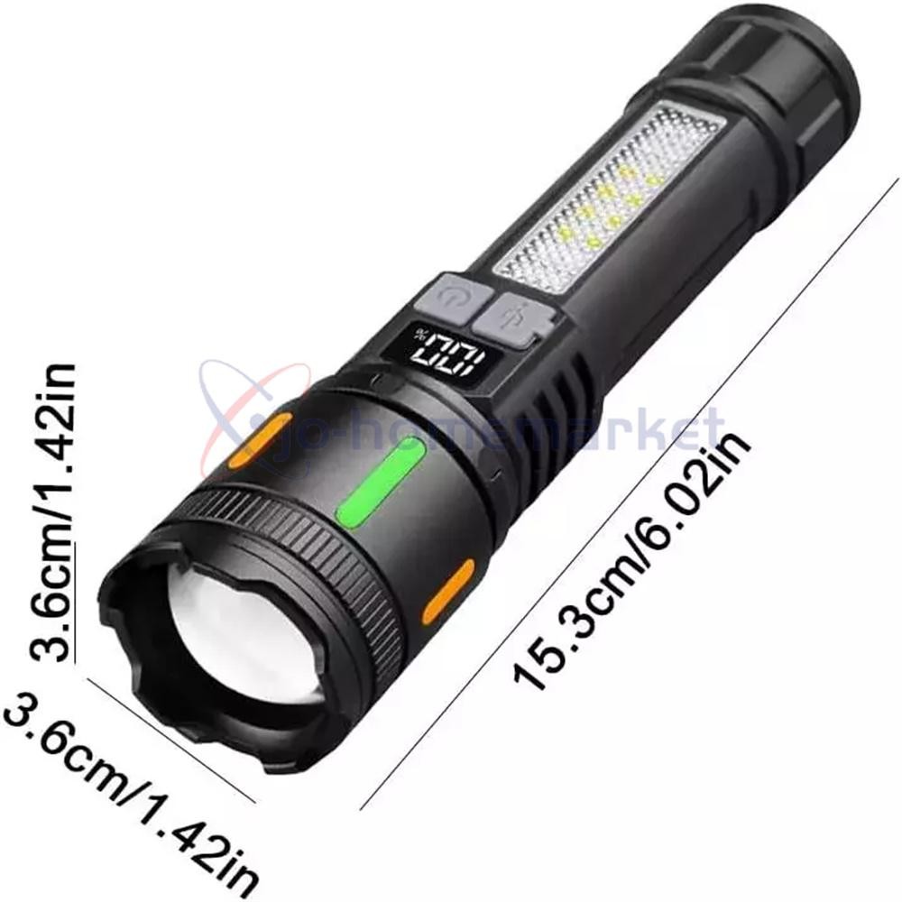 2PC 99000000 Lumens Super Bright LED Tactical Flashlight Rechargeable Work Light